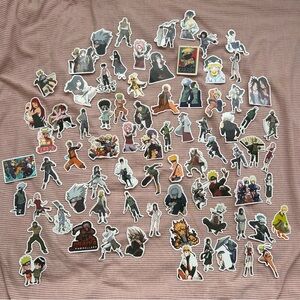 Naruto Anime Character Stickers - 77 piece